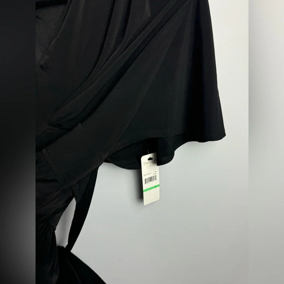 Laundry by Shelli Segal short sleeve black midi dress size 8 - Picture 7 of 8